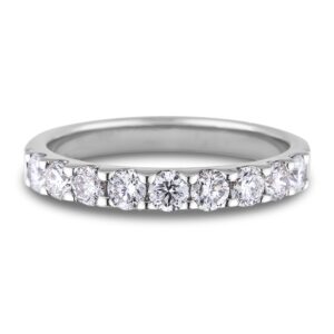 0.81 Carat TW Diamond Wedding Band in 14K White Gold