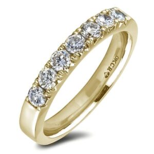 0.58 Carat TW Canadian Diamond Anniversary Wedding Band in 14K Yellow Gold