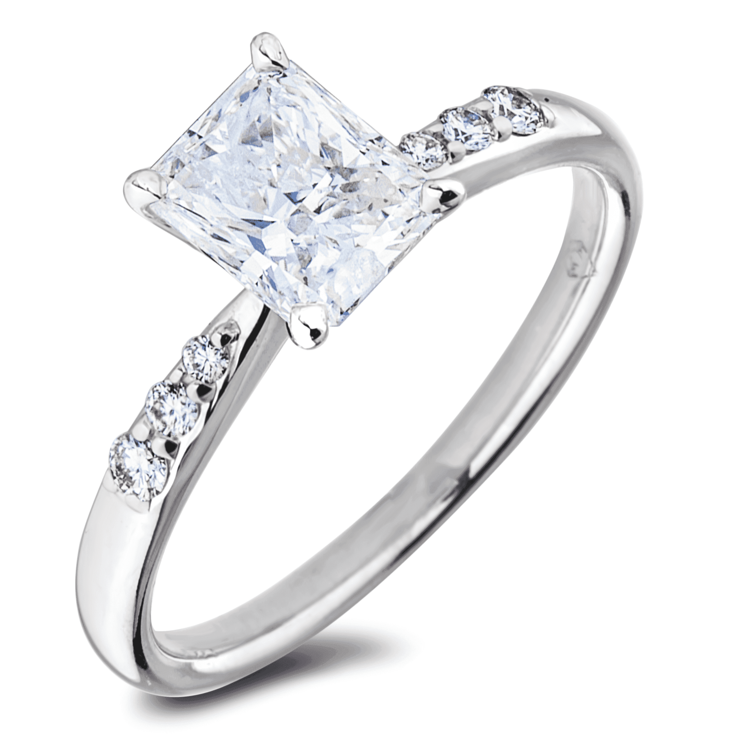 Princess cut diamond ring deals with black diamond accents