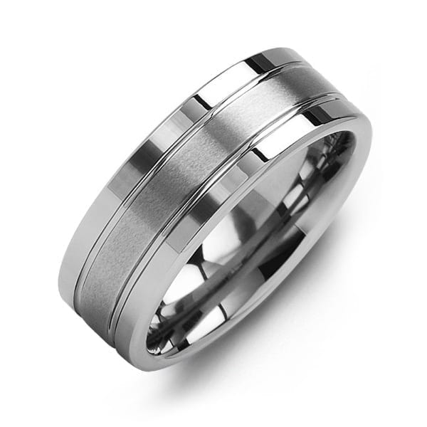 Tungsten and platinum mens wedding bands hotsell