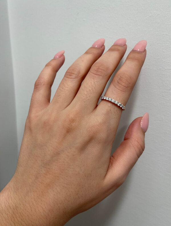 0.46 Carat TW Diamond Anniversary Wedding Ring in 14K Rose Gold