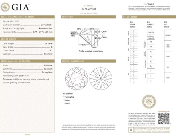 1.20 Carat GIA Certified Diamond Engagement Ring with Diamond Accents in 18K White Gold