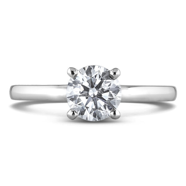 0.91 Carat GIA Certified Solitaire Diamond Engagement Ring in Platinum - Image 3