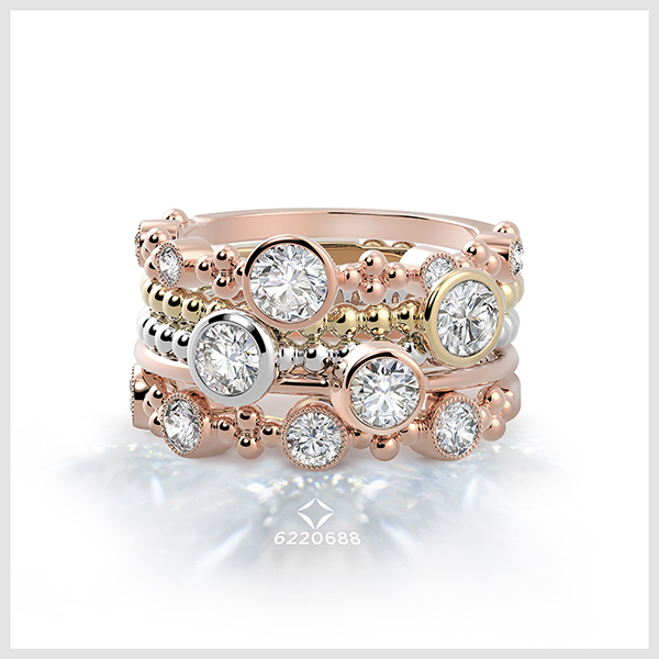 De Beers Forevermark Tribute Collection Stackable Diamond Ring