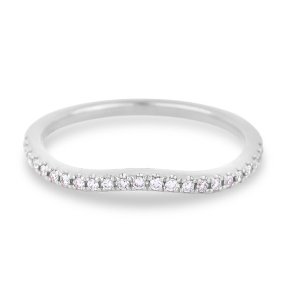 0.15 Carat TW Diamond Wedding Band Ring in 14K White Gold - Image 2
