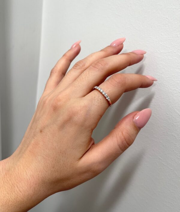 0.46 Carat TW Diamond Anniversary Wedding Ring in 14K Rose Gold - Image 2