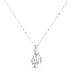 0.48 Carat TW Canadian Diamond Shell Pendant in White Gold