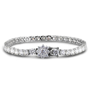 11.57 Carat TW GIA Diamond Tennis Bracelet in 18K White Gold