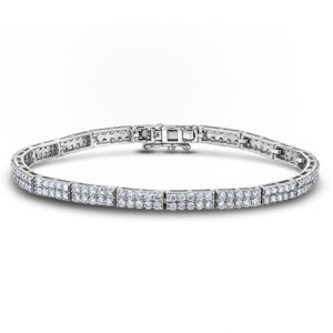 3.60 Carat TW Canadian Diamond Double Row Tennis Bracelet in White Gold