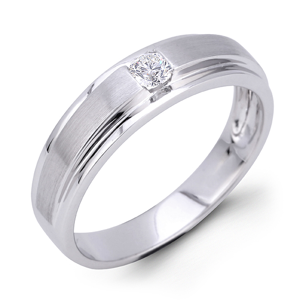 0.10 Carat Solitaire Men's Tension Set Diamond Wedding Band Ring in ...