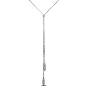 1.05 Carat TW Canadian Diamond Y Dangle Pendant in 14K White Gold