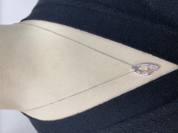 0.32 Carat Trilliant Shape Canadian Diamond Pendant in 14K White Gold
