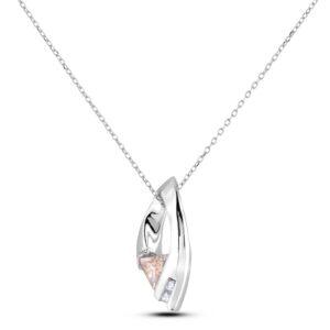 0.32 Carat Trilliant Shape Canadian Diamond Pendant in 14K White Gold