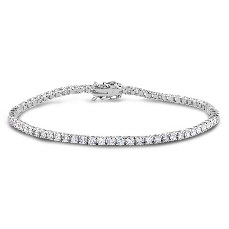 14K White Gold Classic Tennis Bracelet