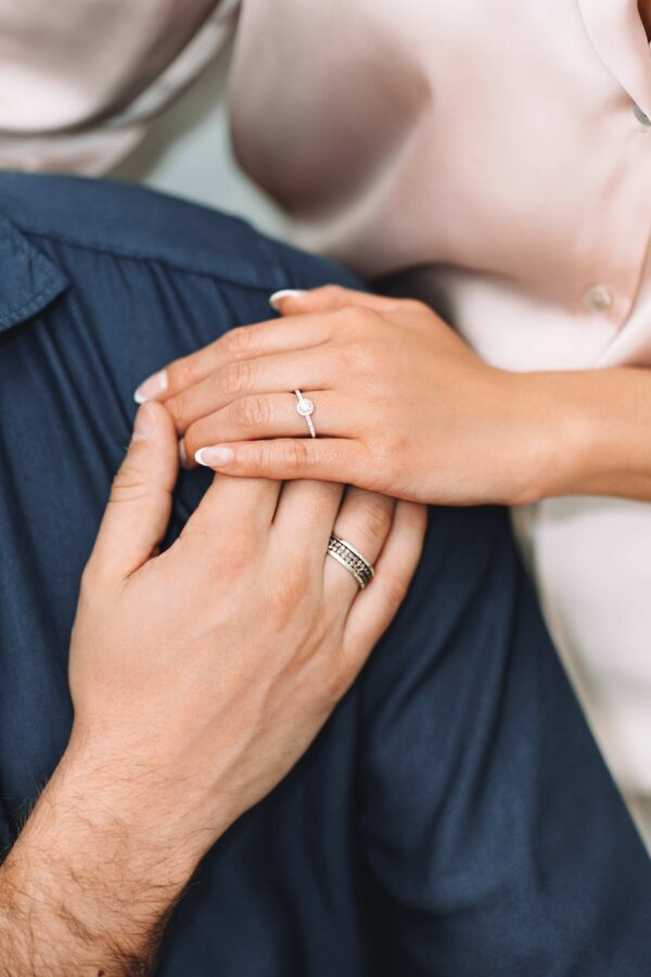 2.19 Carat TW Men’s Double Row Coffee Diamond Eternity Wedding Band Ring in White Gold