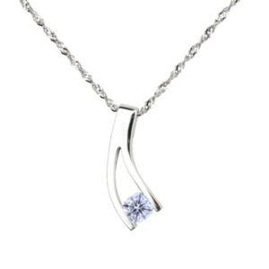 0.32 Carat Canadian Diamond Pendant in 14K White Gold