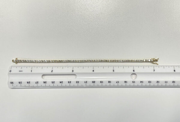5.45 Carat TW Diamond Classic Tennis Bracelet in 14K Yellow Gold - Image 4