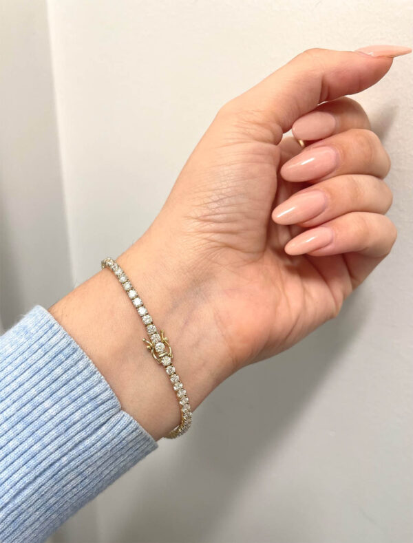 5.45 Carat TW Diamond Classic Tennis Bracelet in 14K Yellow Gold - Image 5