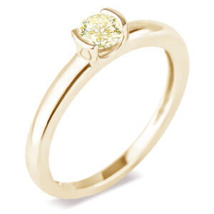 0.24 Carat Canadian Diamond Solitaire White Gold Stackable Ring