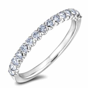 0.28 Carat TW Diamond Stackable Anniversary Ring in 14K White Gold