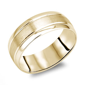 His & Her's 7.5MM Inlay Wedding Band Ring in 10K, 14K, and 18K Gold