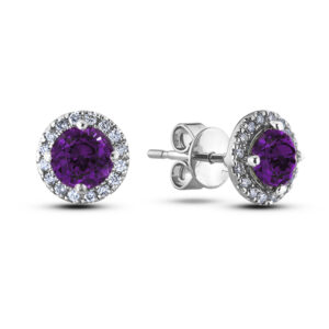 0.56 Carat TW Canadian Diamonds Studs Earrings in White Gold