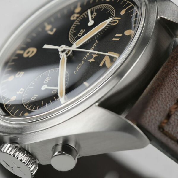 Hamilton Khaki Aviation Pioneer Mechanical Chrono 40mm Black Dial H76409530 - Image 5