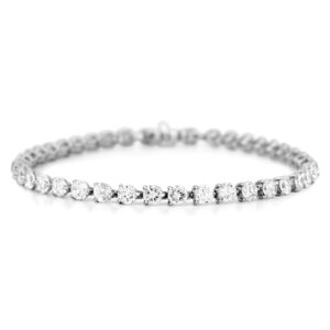 5.74 Carat TW Classic Diamond Tennis Bracelet in 18K White Gold