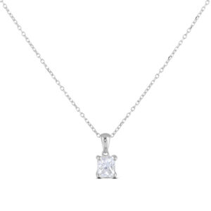 0.57 Carat TW Canadian Diamond Solitaire Pendant in 14K White Gold