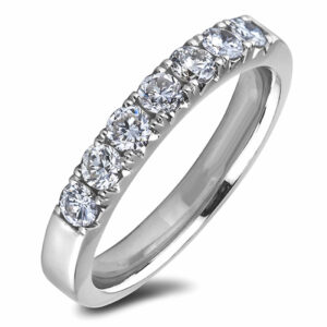 0.60 Carat TW Diamond Anniversary Wedding Ring in 14K White Gold