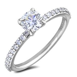 0.59 Carat Black Label Forevermark Diamond Engagement Ring in Platinum