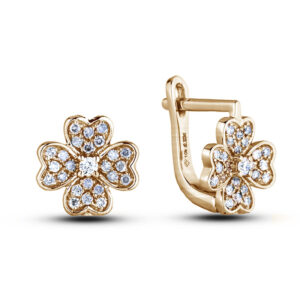 0.35 Carat TW Canadian Diamond Flower Hook Style Earrings in Rose Gold