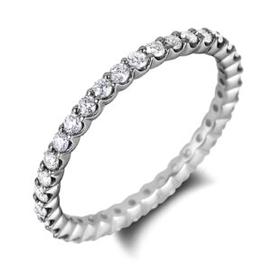 0.63 Carat TW Diamond Eternity Ring in 14K White Gold