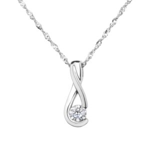 0.27 Carat Canadian Diamond Solitaire Pendant in 14K White Gold