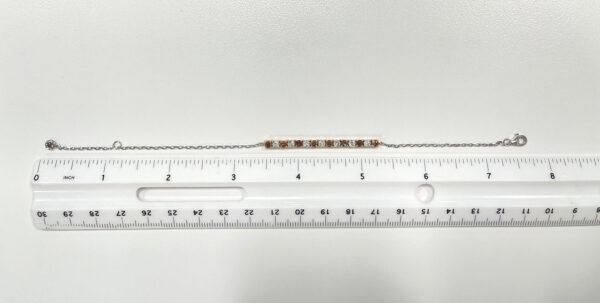 0.95 Carat TW Coffee Diamond & 0.68 CTW Canadian Diamond Dainty Chain Bracelet in White & Rose Gold - Image 3