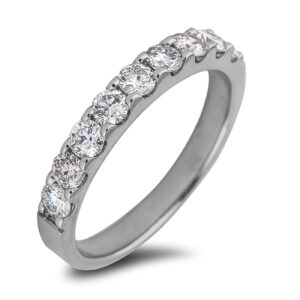 0.82 Carat TW Canadian Diamond Anniversary Ring in 14K White Gold