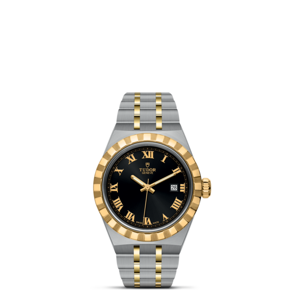 TUDOR Royal 28 mm Steel Case Yellow Gold Bezel M28303-0003