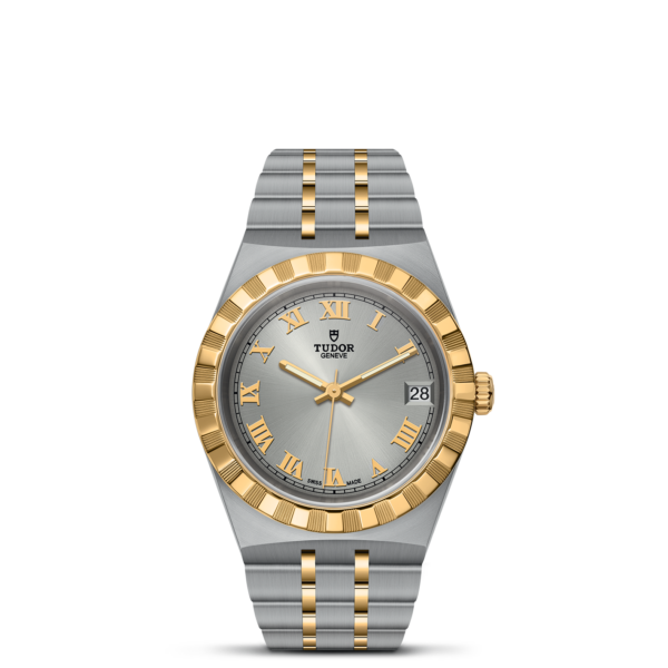 TUDOR Royal 34 mm Steel Case Yellow Gold Bezel M28403-0001