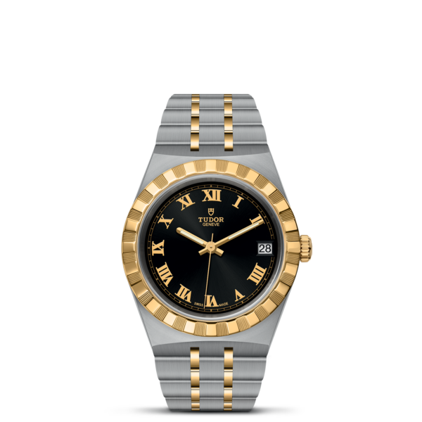 TUDOR Royal 34 mm Steel Case Yellow Gold Bezel M28403-0003