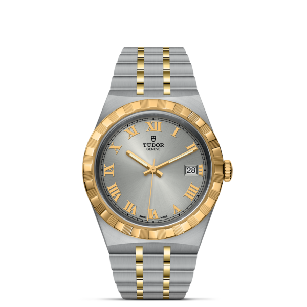 TUDOR Royal 38 mm Steel Case Yellow Gold Bezel M28503-0001