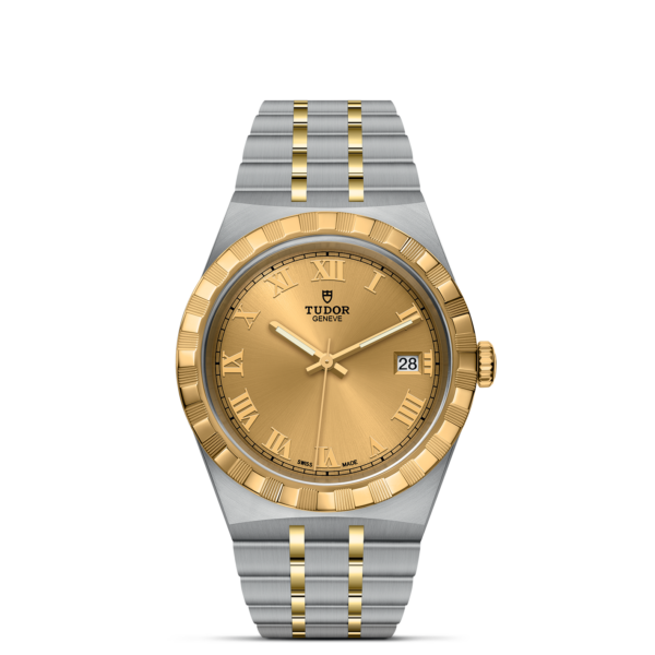 TUDOR Royal 38 mm Steel Case Yellow Gold Bezel M28503-0003