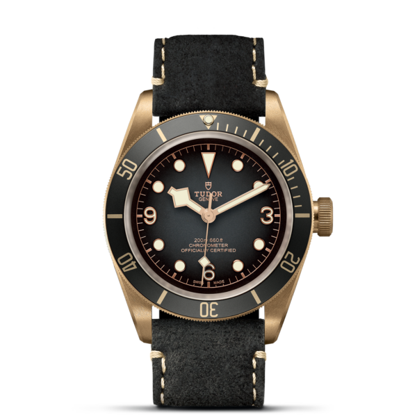 TUDOR Black Bay Bronze 43 mm Bronze Case Black Leather Strap M79250BA-0001