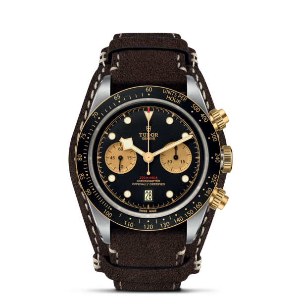 TUDOR Black Bay Chrono 41 mm S&G Steel Case Brown Leather Strap M79363N-0002