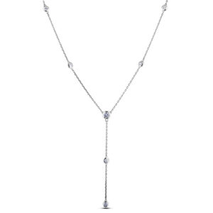 Canadian Diamond Drop Necklace in 14K White Gold