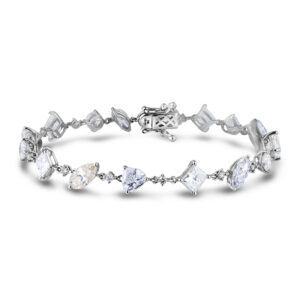 8.14 Carat TW Mosaic Diamond Tennis Bracelet in 14K White Gold