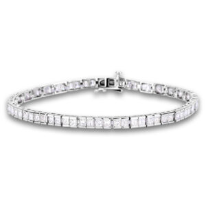Princess Cut Canadian Diamond Tennis Bracelet in White Gold