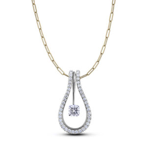 De Beers Forevermark Diamond 3 In 1 Pendulum Pendant With Paperclip Chain in 18K Gold