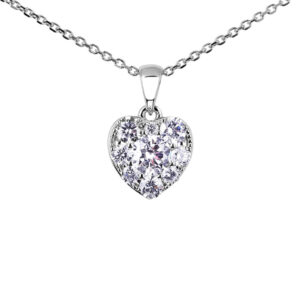 Canadian Diamond Halo Heart Pendant in White Gold | 0.20 Carat TW