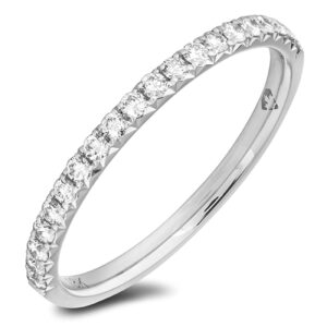 0.25 Carat TW Ladies Anniversary Ring in 18K White Gold