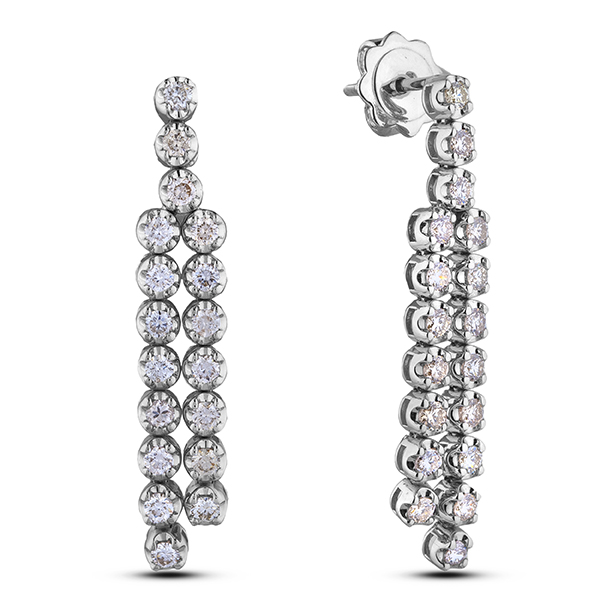 Drop dangle sales diamond earrings